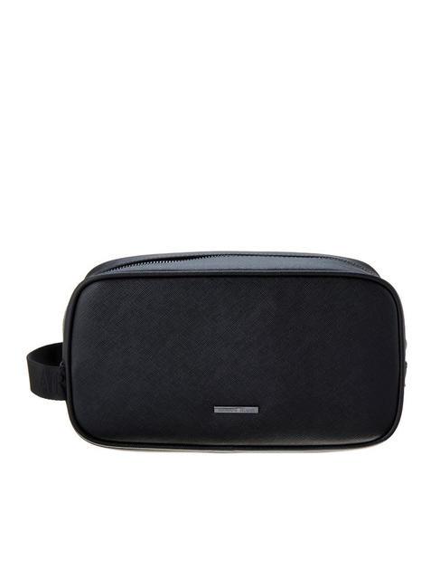 ARMANI JEANS SAFFIANO Beauty grande con polsierina nero - Beauty Case
