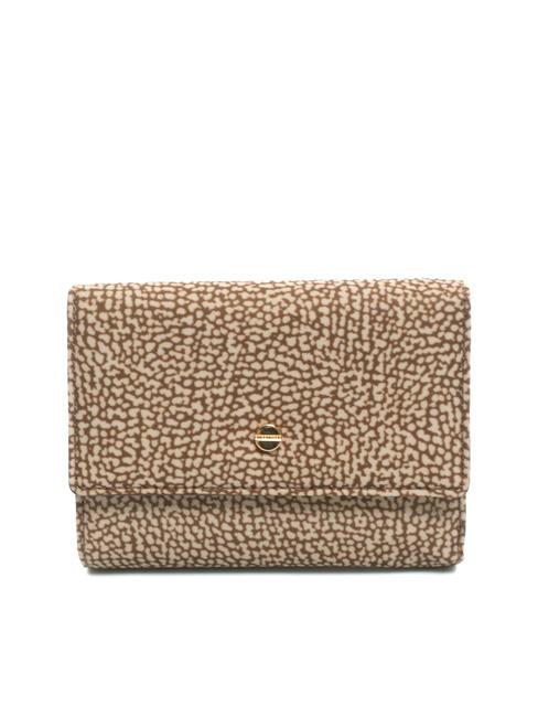 BORBONESE CLASSICA  Portafoglio medio con patta beige brown - Portafogli Donna