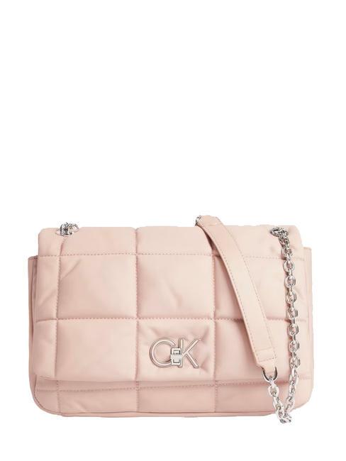 CALVIN KLEIN RE-LOCK QUILT Borsa a spalla in nylon cafe au lait - Borse Donna
