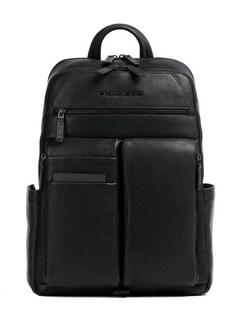 PIQUADRO PAAVO Zaino porta PC 15,6", in pelle Nero - Zaini da lavoro porta PC