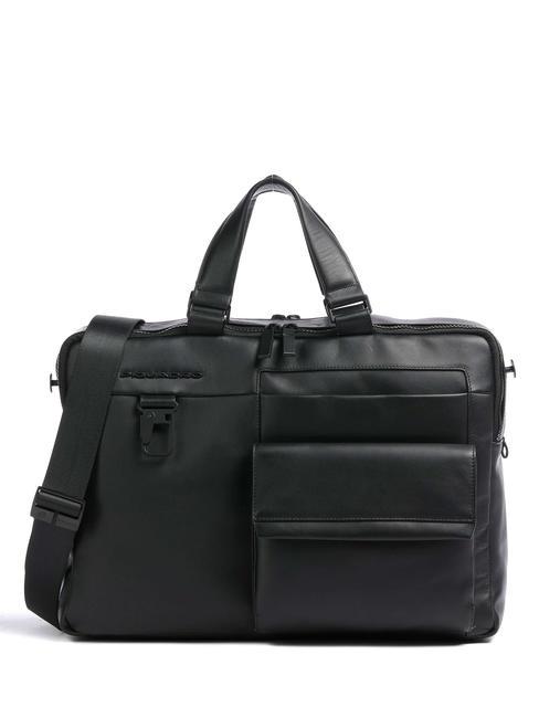 PIQUADRO FINN Cartella porta PC 15,6" in pelle Nero - Cartelle Lavoro