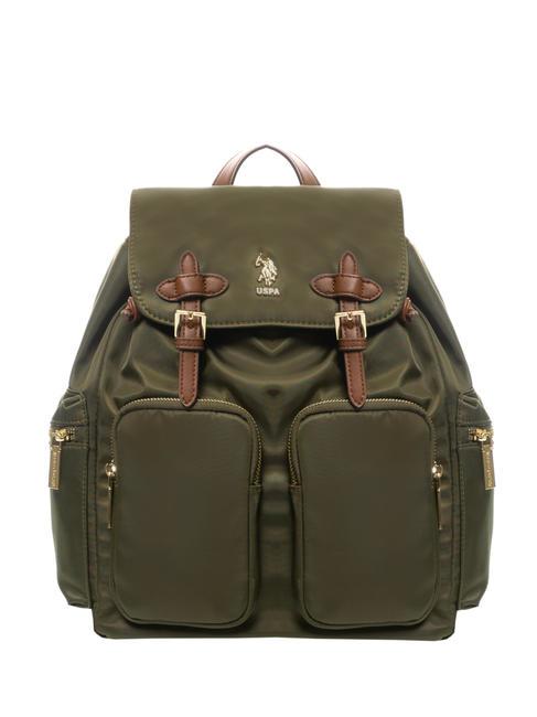 U.S. POLO ASSN. HOUSTON Zaino a spalla green/tan - Borse Donna