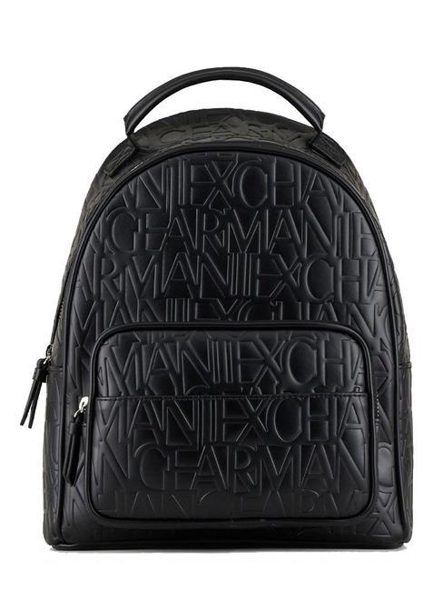 ARMANI EXCHANGE LOGO ALL OVER Zaino con tasca Nero - Borse Donna