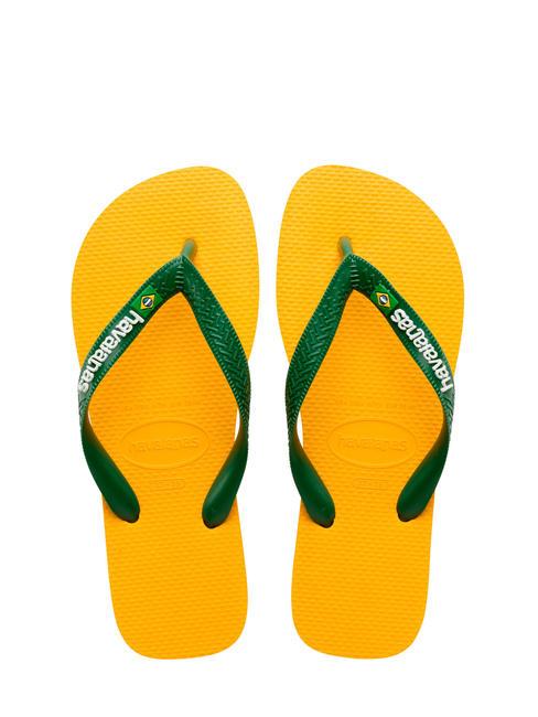 HAVAIANAS BRASIL LOGO Infradito  pop yellow - Scarpe Unisex