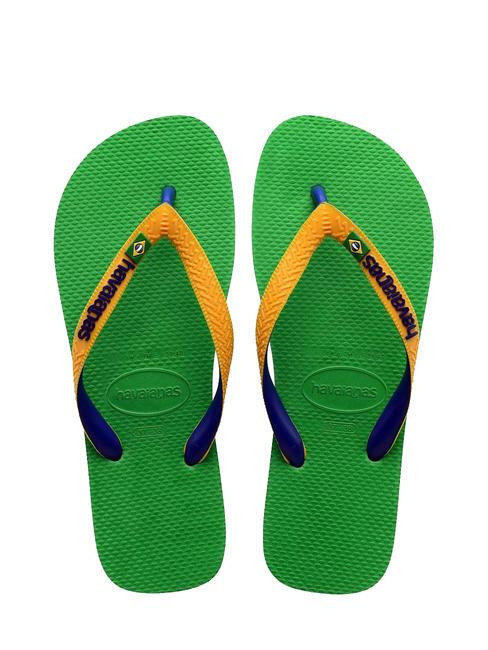 HAVAIANAS BRASIL MIX Infradito leaf green/marine blue - Scarpe Unisex