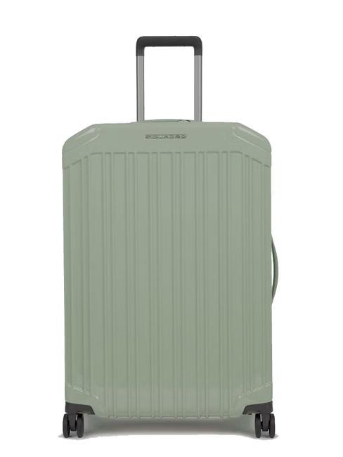 PIQUADRO PQ-LIGHT Trolley medio ultra slim VERDE - Trolley Rigidi