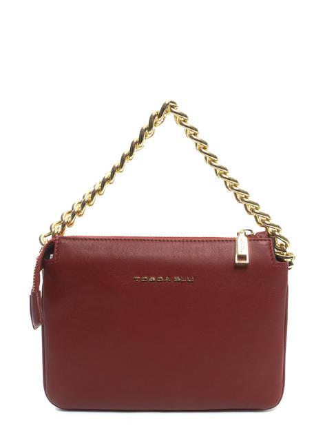 TOSCA BLU MILANO Borsa borchiata in pelle rossoscuro - Borse Donna