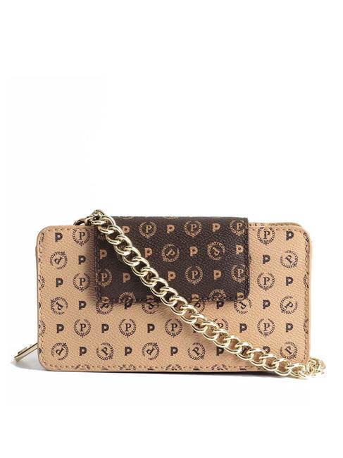 POLLINI HERITAGE CLASSIC Clutch porta cellulare marrone/crema - Borse Donna