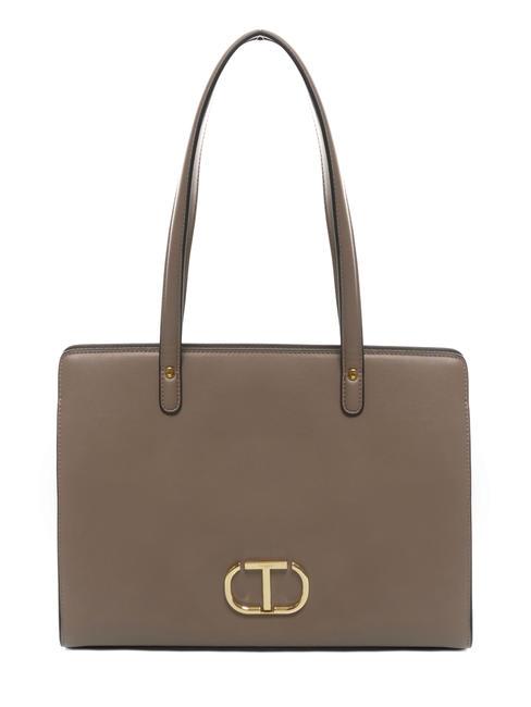 TWINSET OVAL T Frame bag a spalla taupe - Borse Donna