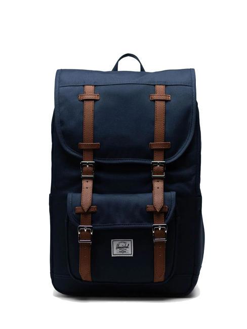 HERSCHEL LITTLE AMERICA MID Zaino porta PC 15,6" navy tan - Zaini Scuola & Tempo Libero