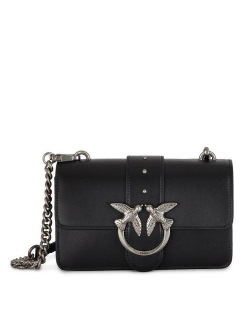 PINKO MINI LOVE BAG Borsa one simply nero-old silver - Borse Donna