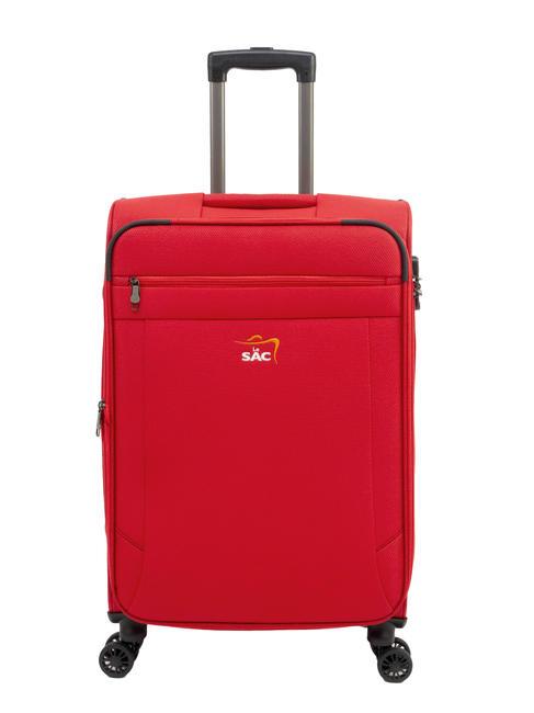 LESAC LIGHT FLY Trolley Medio, Espandibile rosso - Trolley Semirigidi