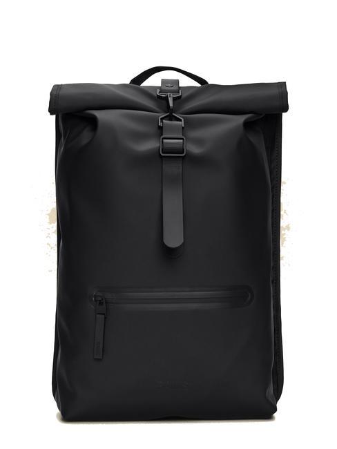 RAINS ROLLTOP RUCKSACK Zaino impermeabile grande black - Zaini Scuola & Tempo Libero