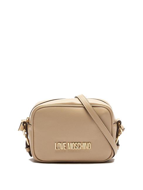 LOVE MOSCHINO BELTED Borsa camera mini a tracolla crema - Borse Donna