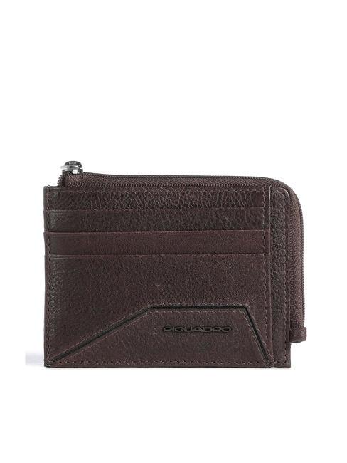 PIQUADRO W118 Portacarte RFID con zip MORO - Portafogli Uomo