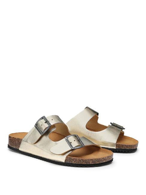 DOCKSTEPS VEGA  Sandalo pelle laminata due fibbie platinum - Scarpe Donna