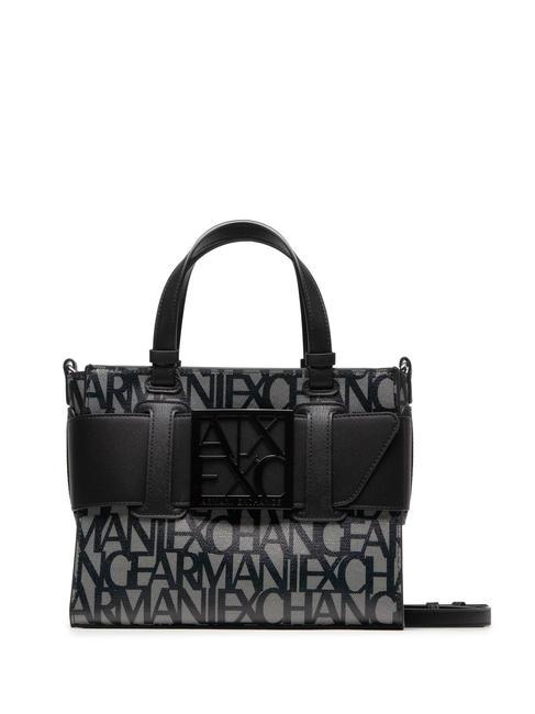 ARMANI EXCHANGE LOGO ALL OVER Borsa piccola con tracolla beige/nero - Borse Donna