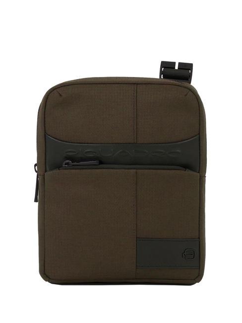 PIQUADRO WOLLEM Borsello porta ipad mini tessuto e pelle VERDE - Tracolle Uomo