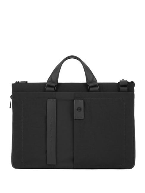 PIQUADRO PULSE Cartella slim porta pc 15.6", espandibile Nero - Cartelle Lavoro