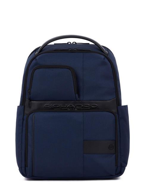 PIQUADRO WOLLEM Zaino in pelle e tessuto, porta pc 14" blu - Zaini da lavoro porta PC