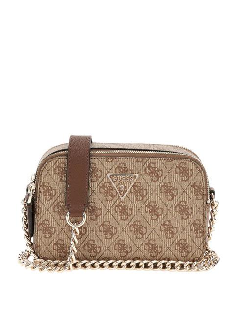 GUESS NOELLE Borsa camera case a tracolla latte logo/brown - Borse Donna