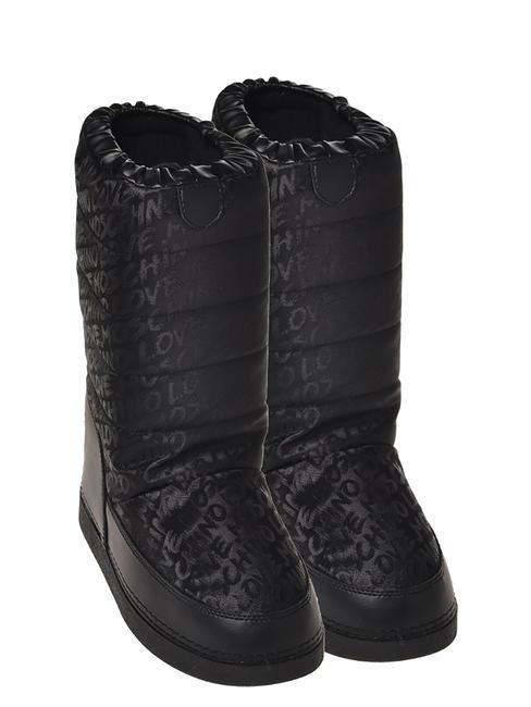 LOVE MOSCHINO JACQUARD LOVE Stivali doposci Nero - Scarpe Donna