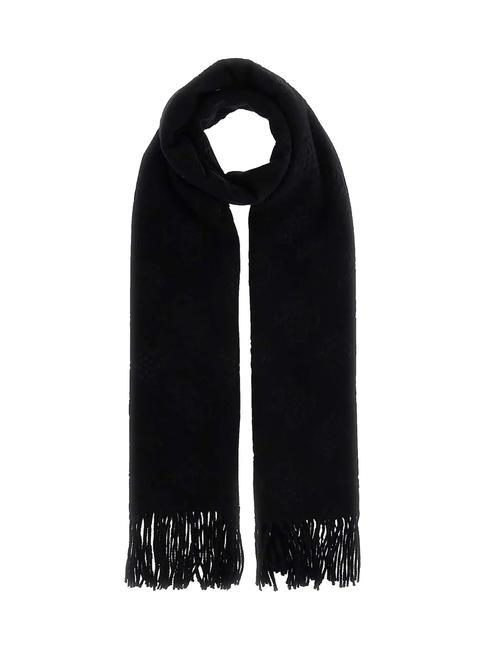 GUESS JAMES LOGO Sciarpa sfrangiata NERO - Sciarpe