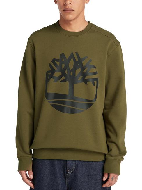 TIMBERLAND TREE LOGO Felpa girocollo dark olive/black - Felpe Uomo