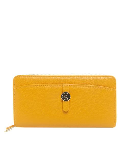 COCCINELLE DORA Portafoglio zip around grande in pelle resina - Portafogli Donna
