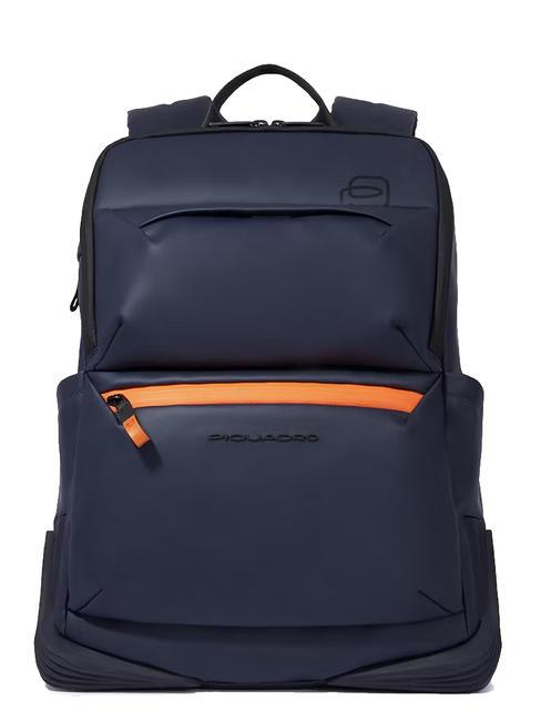 PIQUADRO CORNER Zaino in tessuto gommato, porta pc 14" blu - Zaini da lavoro porta PC