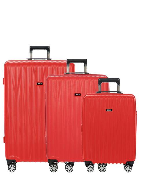 BRIC’S CERVIA Set trolley 3 cabin+medio+grande rosso - Set Trolley