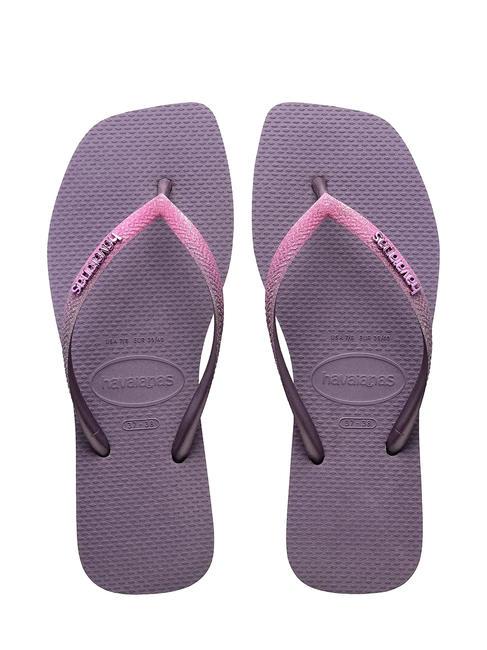 HAVAIANAS SQUARE GLITTER Sandali infradito malve - Scarpe Donna
