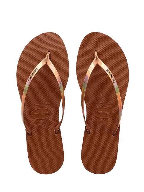 HAVAIANAS YOU METALLIC Infradito in gomma rust - Scarpe Donna