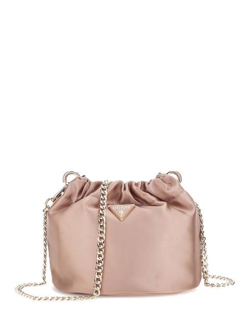 GUESS VELINA Borsa secchiello tracolla catena rose/gold - Borse Donna