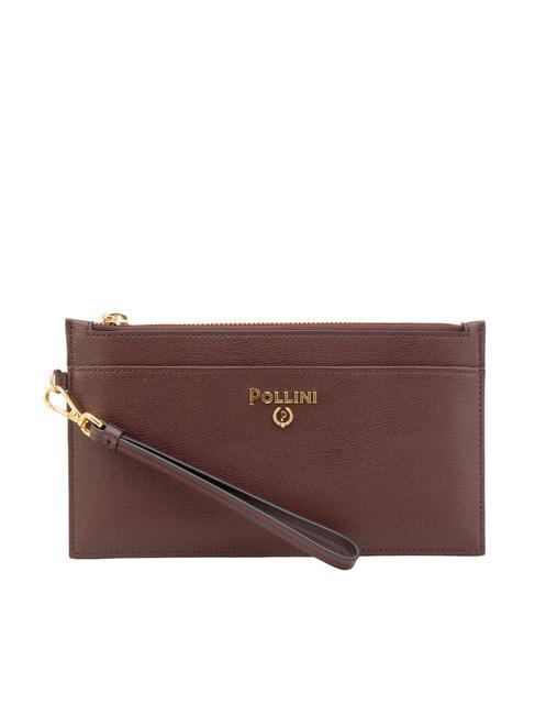 POLLINI GRAINED Pochette con polsierina Bordeaux - Borse Donna