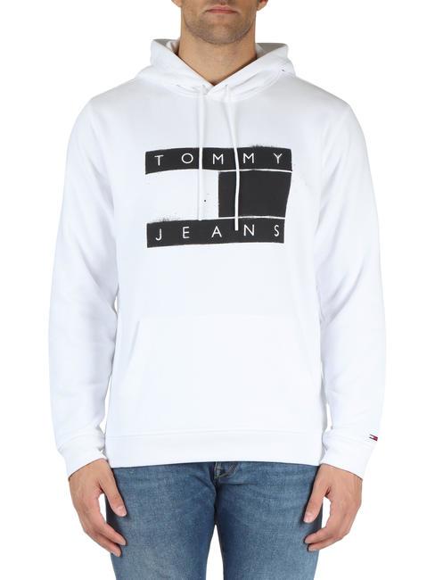TOMMY HILFIGER TOMMY JEANS  Felpa con cappuccio white - Felpe Uomo