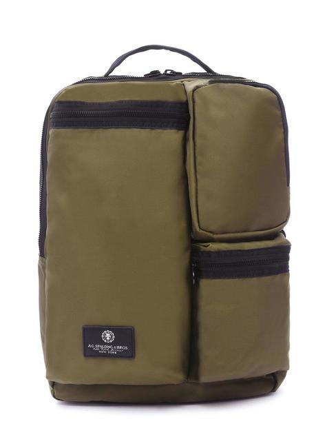 SPALDING MULTYPOCKET SQUARE Zaino porta PC 15" verde - Zaini da lavoro porta PC