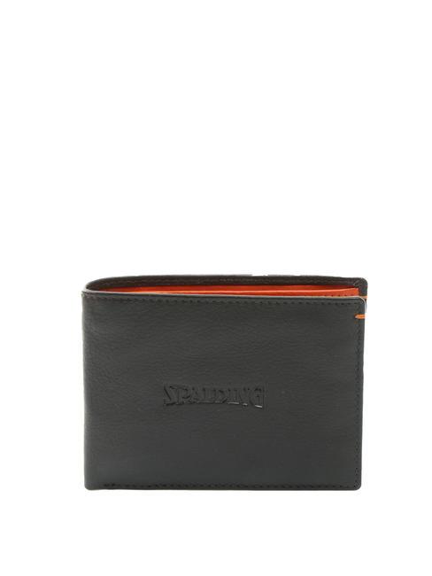 SPALDING NEW YORK COLOR WALLET Portafoglio bicolor in pelle brown/orange - Portafogli Uomo