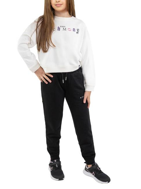 JOHN RICHMOND IRZEK Tuta felpa e pantalone in cotone cloud/blk - Tute bambini