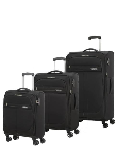 AMERICAN TOURISTER DEEP DIVE Set 3 trolley:cabin, medio e grande espandibili black/grey - Set Trolley