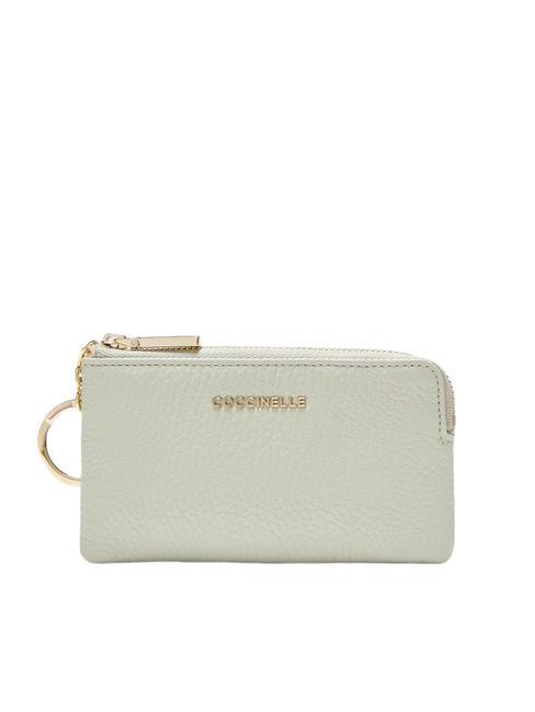 COCCINELLE METALLIC SOFT Portamonete a bustina celadon green - Portafogli Donna