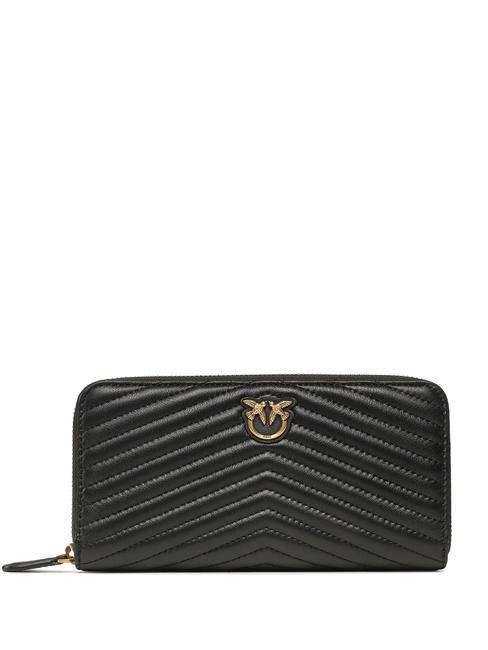 PINKO RYDER Portafoglio in pelle nero-antique gold - Portafogli Donna