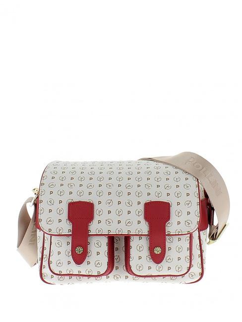 POLLINI HERITAGE CLASSIC Borsa messenger con tracolla avorio/lac - Borse Donna