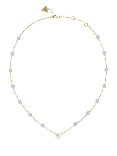 GUESS NATURAL STONES Collana con pietre ylw gold/aquamarine - Collane