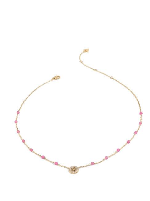 GUESS NATURAL STONES Collana con pietre yellow gold/fuchsia - Collane