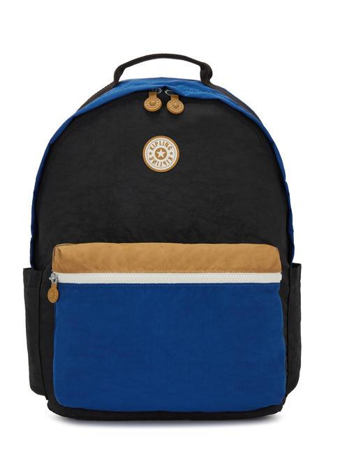 KIPLING DAMIEN L Zaino con porta pc 15.6" duo blue beige - Zaini Scuola & Tempo Libero