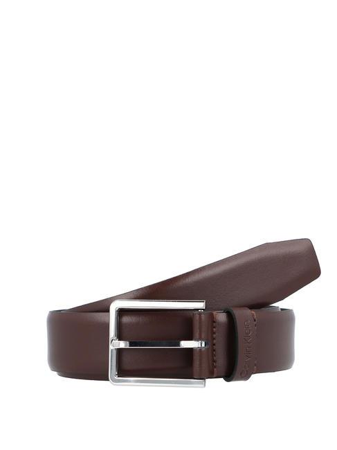 CALVIN KLEIN BOMBED Cintura in pelle dark brown - Cinture