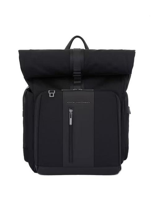 PIQUADRO BRIEF 2 Zaino Roll-Up, porta PC 15,6" Nero - Zaini da lavoro porta PC
