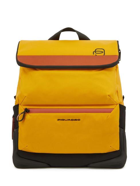 PIQUADRO CORNER Zaino porta PC 15,6" Giallo - Zaini da lavoro porta PC
