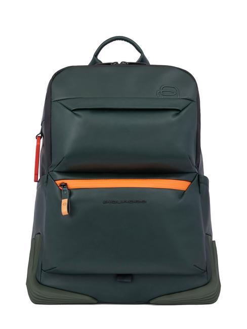 PIQUADRO CORNER 2.0 SPECIALE Zaino porta PC 14", in pelle VERDE - Zaini da lavoro porta PC